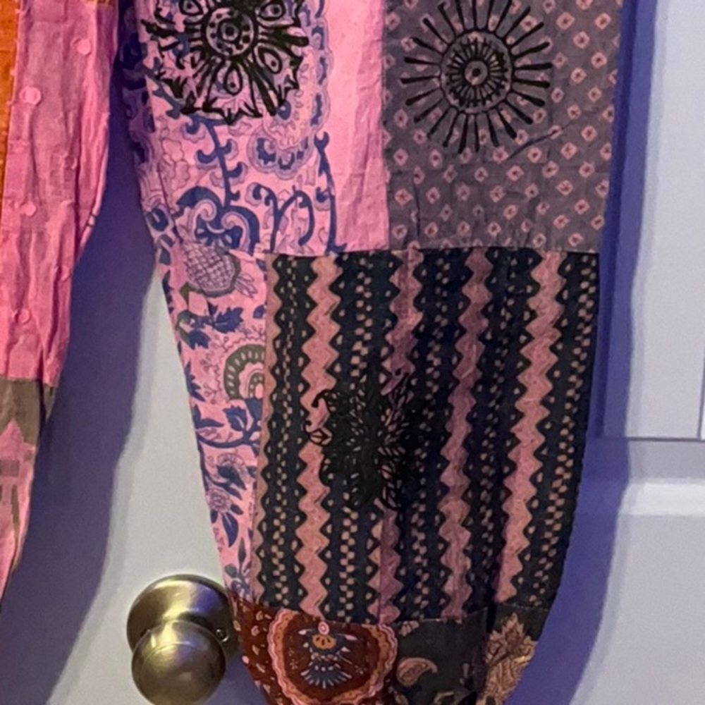 Janice Kantha Perfect Patchwork Harem Jogger Style Pants ~ OSFM ~ NWOT - Picture 11 of 16